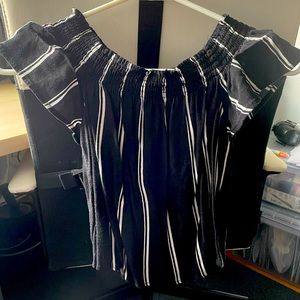 Kendall & Kylie striped babydoll shirt - XS